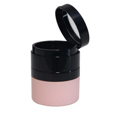 China China Sustainable Factory Supply Dual Cream Face Skin Care Plastic Jar Black And Pink for sale