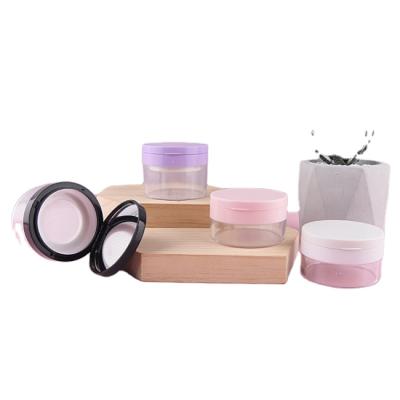 China Sustainable Luxury Plastic China Shade Box Powder Compact Cosmetic Jar With Mirror for sale