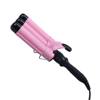 China New Three Barrels 3 Barrel Use LCD Automatic Curling Iron Big Wave Home Ceramic Ionic Hair Curler With Triple Barrel Hair Waver Hair Curler for sale