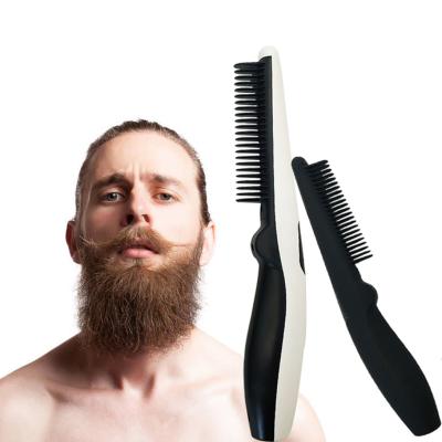 China Adjustable Heat Settings+usb Adjustable Cordless Electric Men's Beard Straightening Charging Brush Detangle Ionic Heated Hair Styling Comb USB Rechargeable For Travel for sale