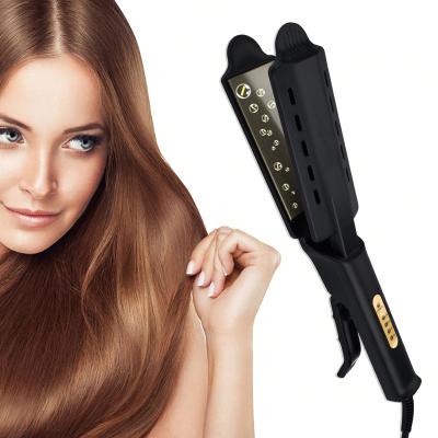 China Adjustable Ceramic Ionic Flat Iron Ceramic Hair Straightener Tourmaline Heat Glider Professional Salon Hair Straightener for sale