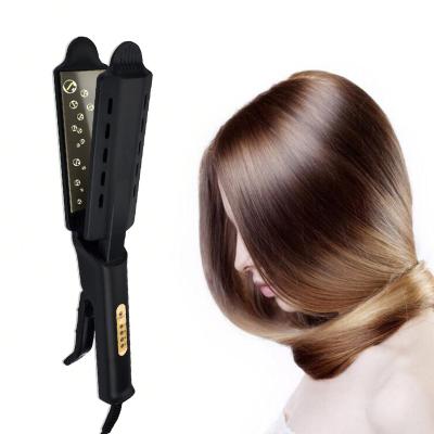 China Adjustable Professional Ceramic Tourmaline Heat Iron Hair Straightener Salon Glider Ionic Flat Hair Straightening Hair Styling Accessories for sale