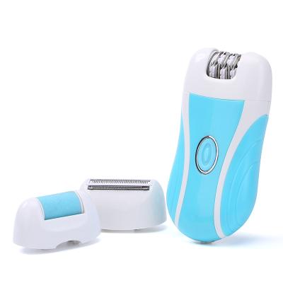 China Epilator Callus Remover Hair Shaver 3 in 1 3 in 1 Epilator Hair Remover Lady Shaver Painless Instant Unisex Professional Depilation Set Electric Callus Remover Foot File for sale