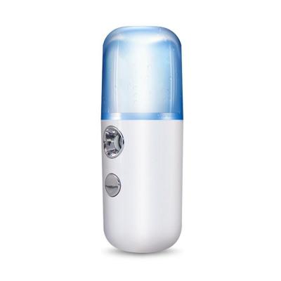 China Color Changing Portable 30ml Face Spray Facial Massage Body Steamer Light Nano LED Mist Sprayer Mini Moisturizing Skin Care Humidifier Instruments for sale