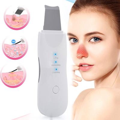 China DEEP CLEANING Drop Shipping Ultrasonic Skin Scrubber Deep Cleansing Face Machine Peeling Shovel Pore Remover Facial Skin Scrubber for sale