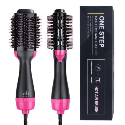 China Ionic DDP 3 in 1 Hair Dryer Brush One Step Hot Airbrush Professional Hair Curling Iron Styler Comb Volumizer Blow Straightener Curler for sale