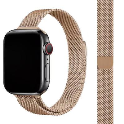 China Stainless Steel 2021 New Fashionable Mesh Stainless Steel Watch Metal Bands For Apple Watch Band 44mm Milanese Strap 38mm for sale