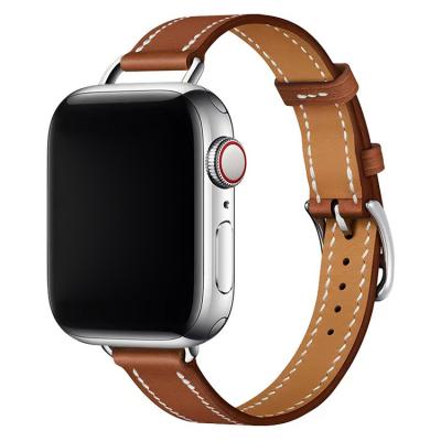 China Leather Classic Pattern Leather Watch Band For Apple Watch Series 1 Se Band 2 3 4 5 6 7 For Apple Iwatch 38 40 42 44 Mode Strap for sale