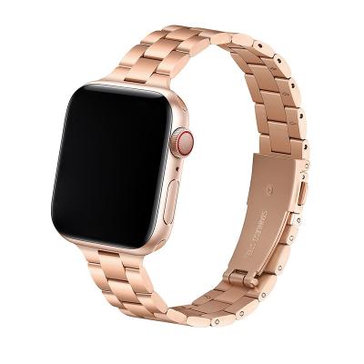 China Stainless Steel Metal Strap For Apple Watch 7/SE/5/4/3/2/1 38mm 40mm Stainless Steel Watch Band For SE/6 Series Strap Strap 42MM 44MM from iwatch for sale