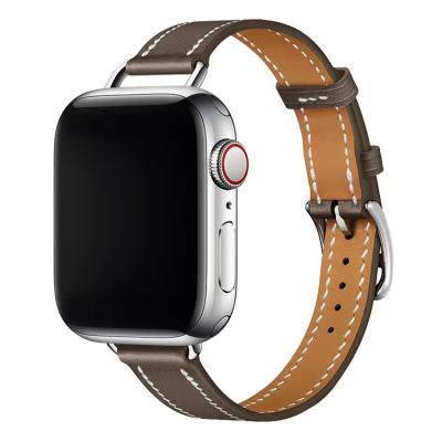 China Leather in Mini Genuine Cow Leather Bands Slim Running for Apple Watch Strap On Sale for sale