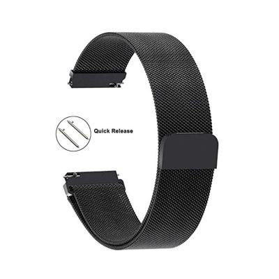 China Leather Magnetic Milanese Loop Fast Version 20mm Universal Smart Watch Bands 22mm For Samsung Huawei Strap for sale