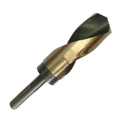 China Metal Drilling Customized HSS Professional Black And Gold Torsion Drill Bit 1/2 Reduced Shank For Mental Steel for sale