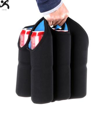 China Waterproof Promotional Customized Portable Neoprene Boxes Tote Bags Insulated 6 Pack Cooler Bag Bottle Beer Wine for sale