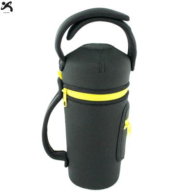 China Insulated Neoprene Insulated Water Bottle Bag Holder with Handle Strap Large for Stainless Steel and Plastic Bottles for 500ML for sale