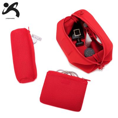 China Luxury Waterproof Shopping Mesh Pouches Set Cosmetic Bags And Cases Fashion Travel Large Make Up Bag for sale