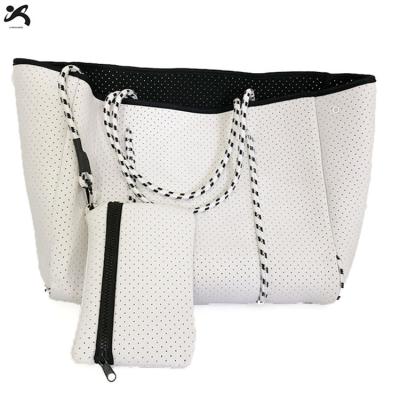 China Fashion Factory Directly Sell Environmental Protection Tote Bag With Hole Customization Pure White for sale