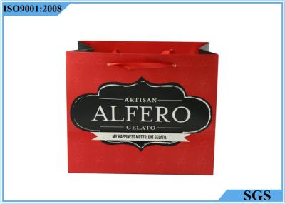 China Portable White Cardboard Paper Bags Offset Printing For Shopping Mall for sale