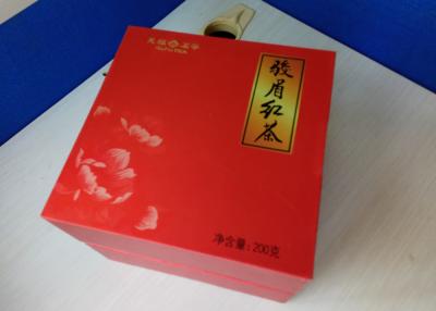 China Red / Gold Cardboard Gift Boxes Custom Logo Creative Design For Tea Packing for sale