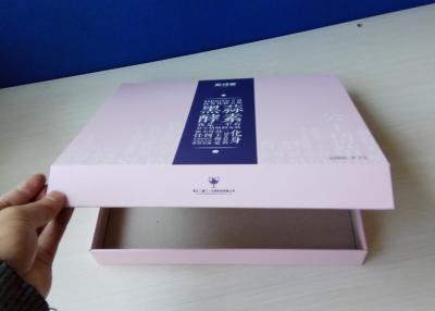 China Kraft Paper Magnetic Closure Box , Pink Color Packing Gift Boxes For Food for sale