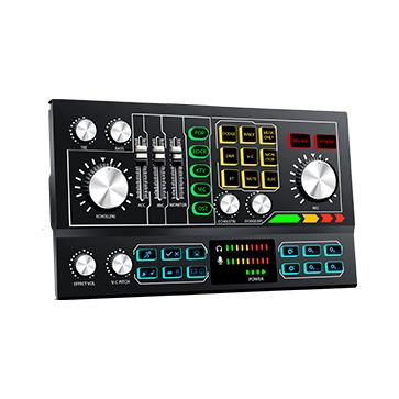 China Microphone v8 Live Sound Card With Condenser Handheld Audio Interface Recording Podcast Kit for sale