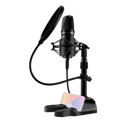 China Professional Cardioid Usb Desktop Microphone For Broadcasting With Microphone Stand Set U02-60A for sale