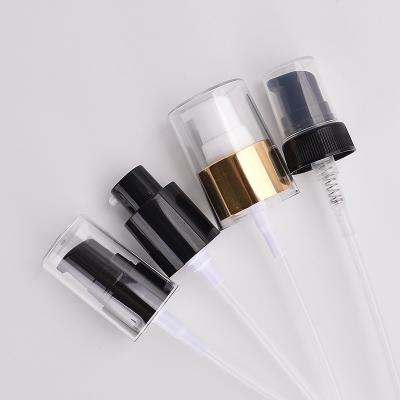 China 18/415 20/410 Gold Cosmetic Dispenser Silver Lotion Aluminum Plastic White Cream 20-400 Black Left Right Lock Oil Treatment Pump for sale