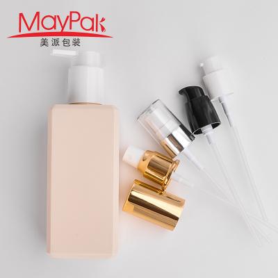 China Custom 18/415 24/410 Black Outside Cream Dispenser White Ribbed 20 410 20 400 Plastic White Aluminum Treatment Pump for sale