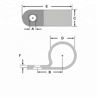 China Electronic White Nylon Screw Mounting Collar Fastener R Type Plastic Cable Holding Clips for sale