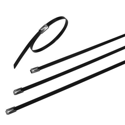 China Steel Stainless Steel 7.8inch Cable Tie PVC Sprayed for sale