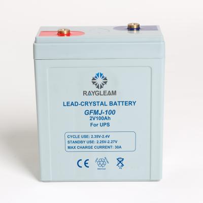 China 100ah Solar Home Appliances Battery 2V China Lead Crystal Solar Batteries for sale