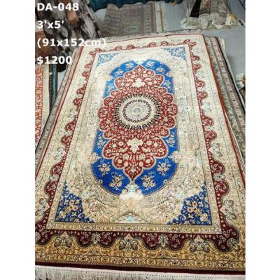 China Saudi Anti-Slip Carpet Factory Hand Knotted Silk Carpet Cover Manufacturer With Free Shipping for sale