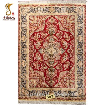 China 2018 Hot Sale Yuxiang Anti-Slip 5*7ft Europe Style Tiny Exquisite Floral Silk Turkish Blankets for sale