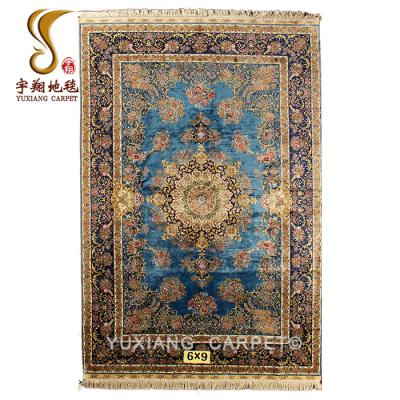 China Washable hand knotted carpet YUXIANG 6x9ft handmade turkish silk hereke silk rugs for sale for sale