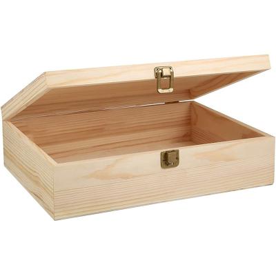 China Handmade Customizable Natural Family Storage Cabinet Wooden Box Craft Diy Photo Album Wooden Box for sale