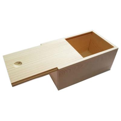 China China Solid Wood Stash Boxes Organizer Craft Box Wooden Box Slide Lid for sale