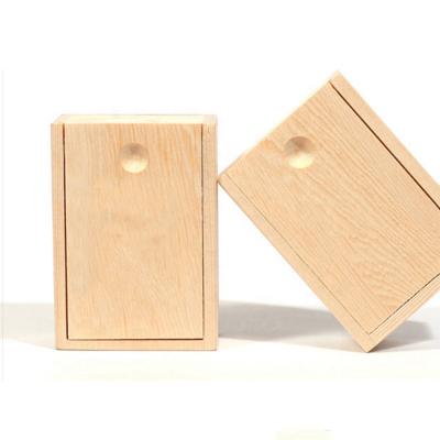 China Handmade Goods In Stock No Pattern Unfinished Wooden Box Natural Pine Wood Color Packing Crate Tea Bag Storage Box for sale