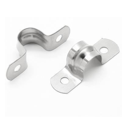 China Pipe Fittings U Type Galvanized Stainless Steel Metal Pipe Clamp Pipe Saddle Clamp for sale