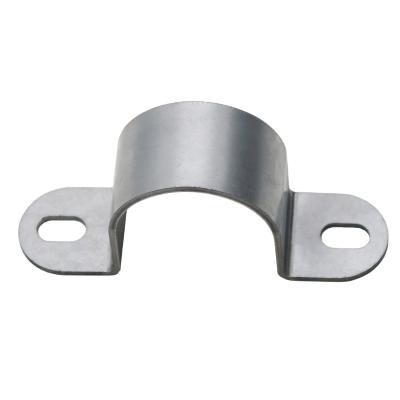 China Pipe Fittings Two Holes U Type Stainless Steel Saddle Clamp For Conduit Pipe Strap for sale