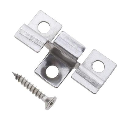 China Modern Concealed Custom Stamped Composite Decking Staples Stainless Steel WPC Flooring Fastener for sale