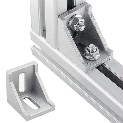 China ODM&OEM Wood Aluminum Parts v Slot 90 Degree Angle Corner Socket Bracket for sale