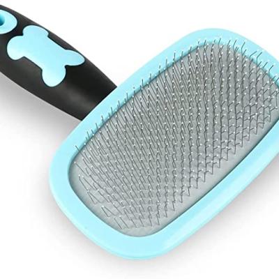 China Groom Self-Cleaning Dog Hair Brush, Molding Slicker Pet Grooming Throwing Dog and Cat Pet Hair Brush Tangles for sale