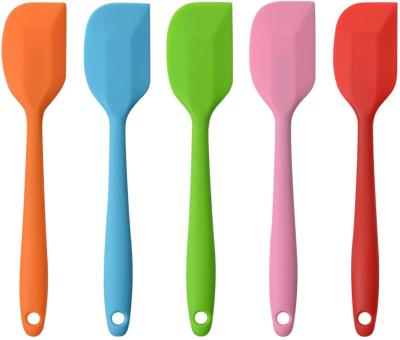 China 8.5 Inch Small Sustainable Silicone Spatula Heat Resistant Non-Stick Scrapers Baking Mixing Tools for sale