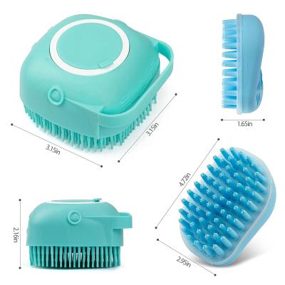 China Silicone Dog Bath Brush Pet Shampoo Massage Dispenser Grooming Shower Dogs And Cats Long Haired Soft Viable Wash For Short for sale