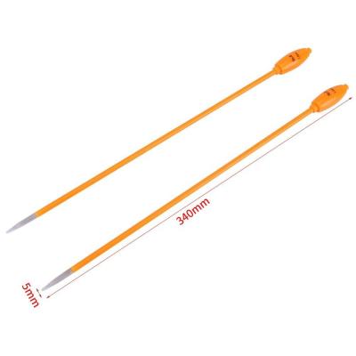 China Custom NO.8(5MM) LED Single Straight Plastic Knitting Needles LED Crochet Hook for sale