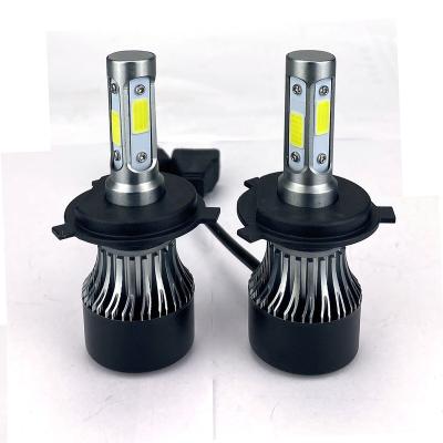 China H4 Double Aluminum Beam 4sides Led Headlight 6000K For 60W 6000Lumen for sale