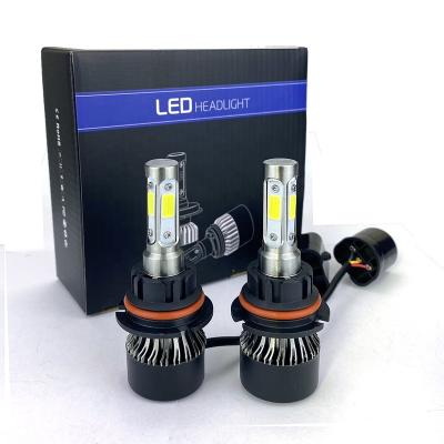 China 9007 High Brightness 9007 Aluminum H/L Double Beam 4sides Led Headlamp 6000K For 60W 6000Lumen for sale