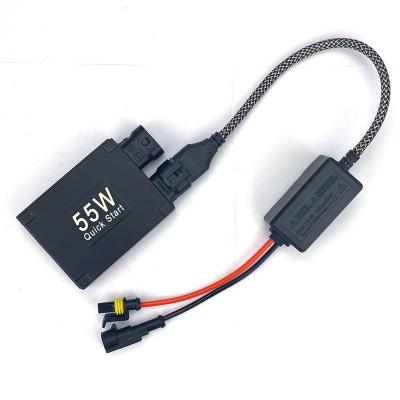 China Aluminum 55W Quick Start HID Ballast Slim AC 9-16V With Amp Connector Wire HID Ballast 55w Cambus EMC HID Xenon Kit for sale