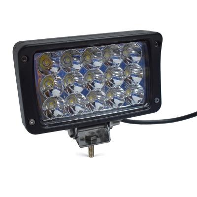 China 45W LED Slim DC 9-32V Flood / 15pcs*3W Aluminum Spot Beam Led Work Light With White And Yellow Color for sale