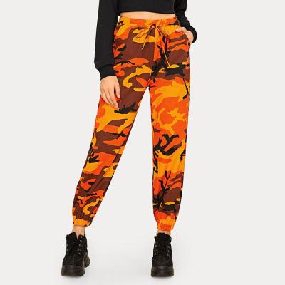 China Wholesale OEM Custom Camouflage Cotton Harem Cargo Jogger Pants Anti-wrinkle Logo Custom Sweatpants For Women for sale