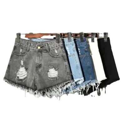 China High quality Anti-wrinkle denim shorts casual outdoor ladies ripped sexy short women jeans shorts for sale